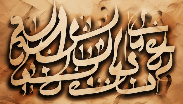 Photo pochoir à motif d'alphabet arabe robuste