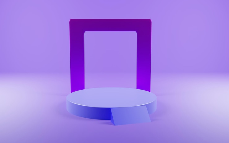 Photo podium 3d avec couleur de l'année très péri