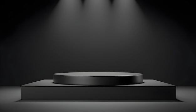 Le podium 3D noir