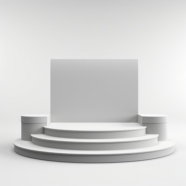 Photo podium blanc réaliste avec un espace vide