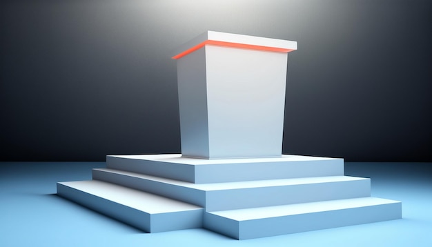 Photo un podium blanc avec un ruban rouge qui dit 'le podium blanc'