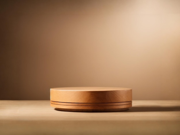 Un podium en bois minimaliste pour le branding