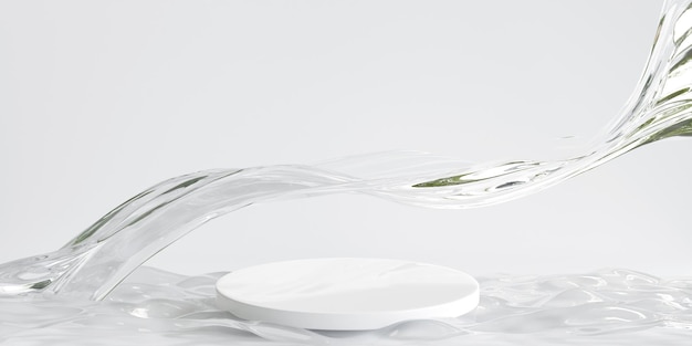 Podium sur l'eau pour la présentation de produits Piédestal de beauté naturelle Relaxation et santé