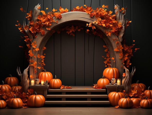 le podium élégant d'Halloween 3D réaliste