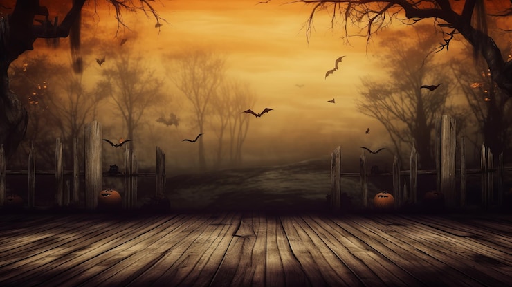 Photo podium et fond abstrait minimal pour halloween le 31 octobre