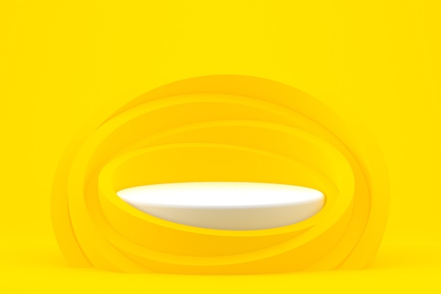 Podium minimal pour la présentation des produits cosmétiques