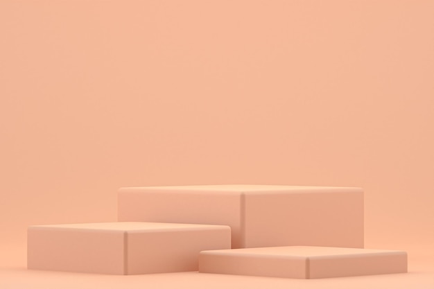 Podium minimal ou stand de produits pour la présentation de produits cosmétiques