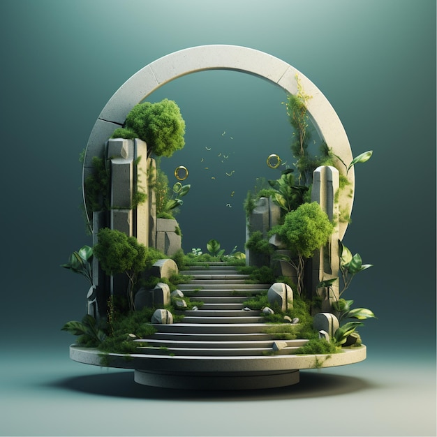 Le podium de la nature en 3D