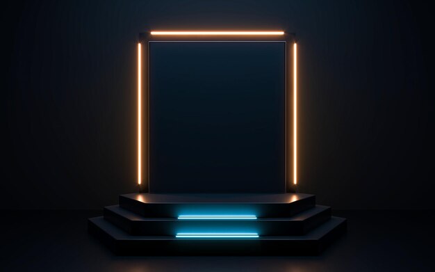Podium piédestal abstrait
