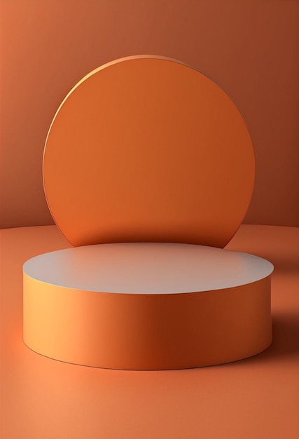 Podium pour publicité de produit ou menus de restaurant avec un design minimaliste de fond coloré