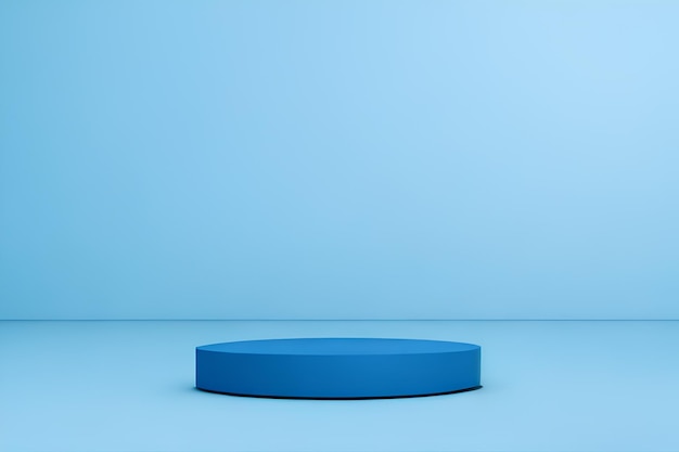 Podium de produit 3D avec fond bleu