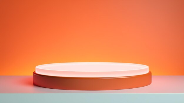 Podium de produit minimaliste abstrait en cristal d'opale de feu La scène de présentation du produit Salle 3D avec plate-forme géométrique Piédestal de scène Maquette de podium générée par Ai pour une publicité de produit