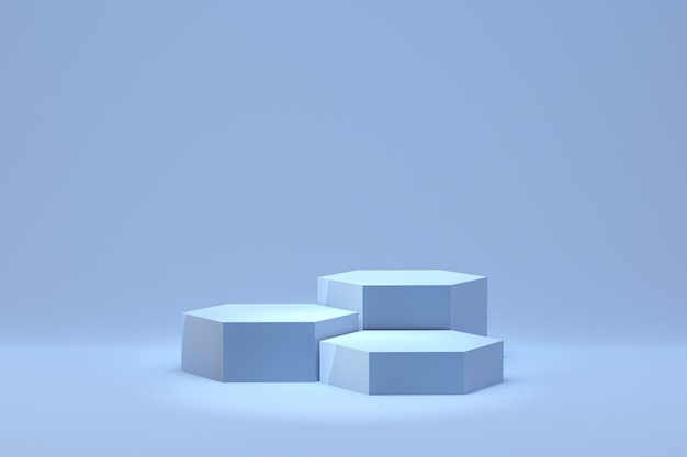 Podium de rendu 3D minimal abstrait