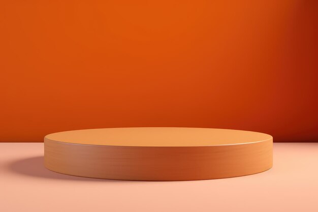 Podium de scène de produit de cylindre rond en bois captivant d'élégance minimaliste dans l'exposition de géométrie