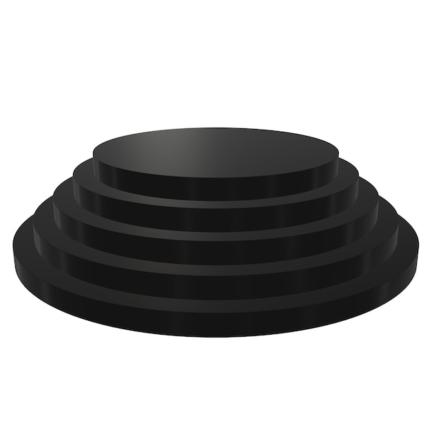 Podium de scène rond noir