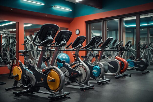 Photo poids de gym sous un éclairage dramatique fort rendu 3d des poids de gym