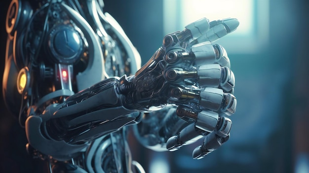 Une poignée de main humaine et robotique