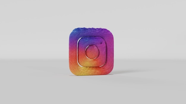 poilu instagram icône 3d