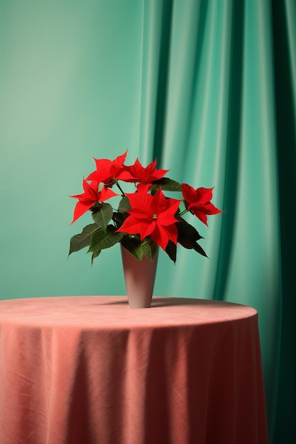 Poinsettia de Noël rouge