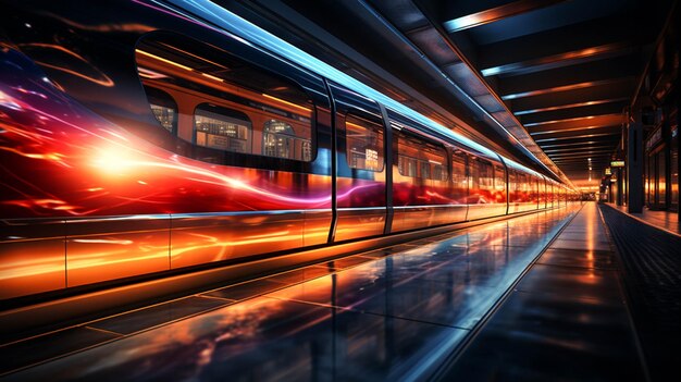 Point de fuite souterrain du trafic ferroviaire flou