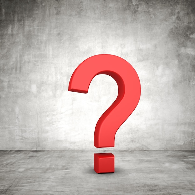 le point d'interrogation rouge