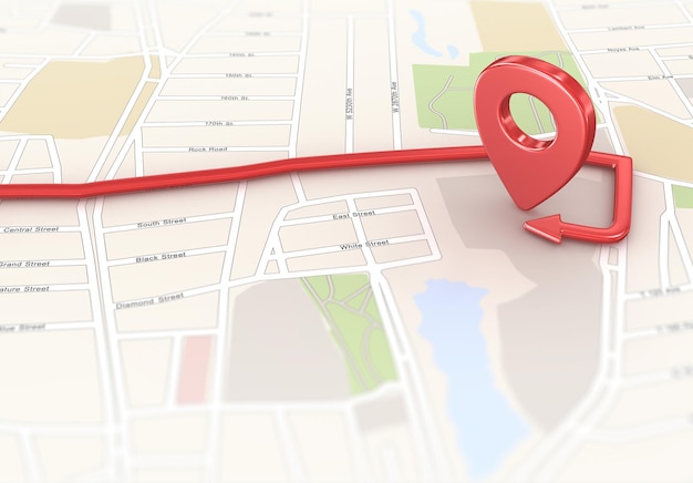 Point de localisation sur la carte