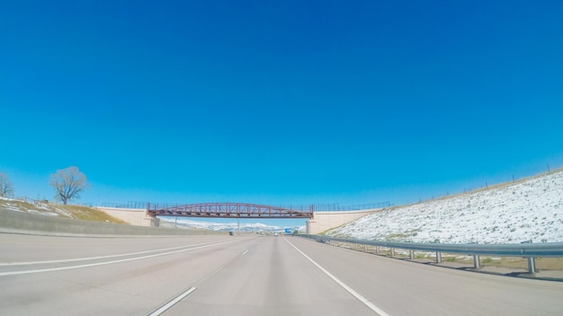 Point de vue POV -Conduire vers le nord jusqu'à Boulder sur l'autoroute 36.