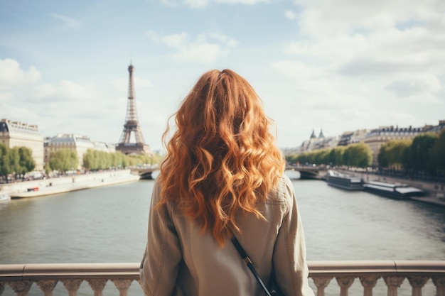 Le point de vue d'une touriste capturant un moment AI