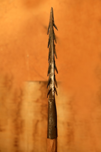Pointe de flèche en fer de lance africaine