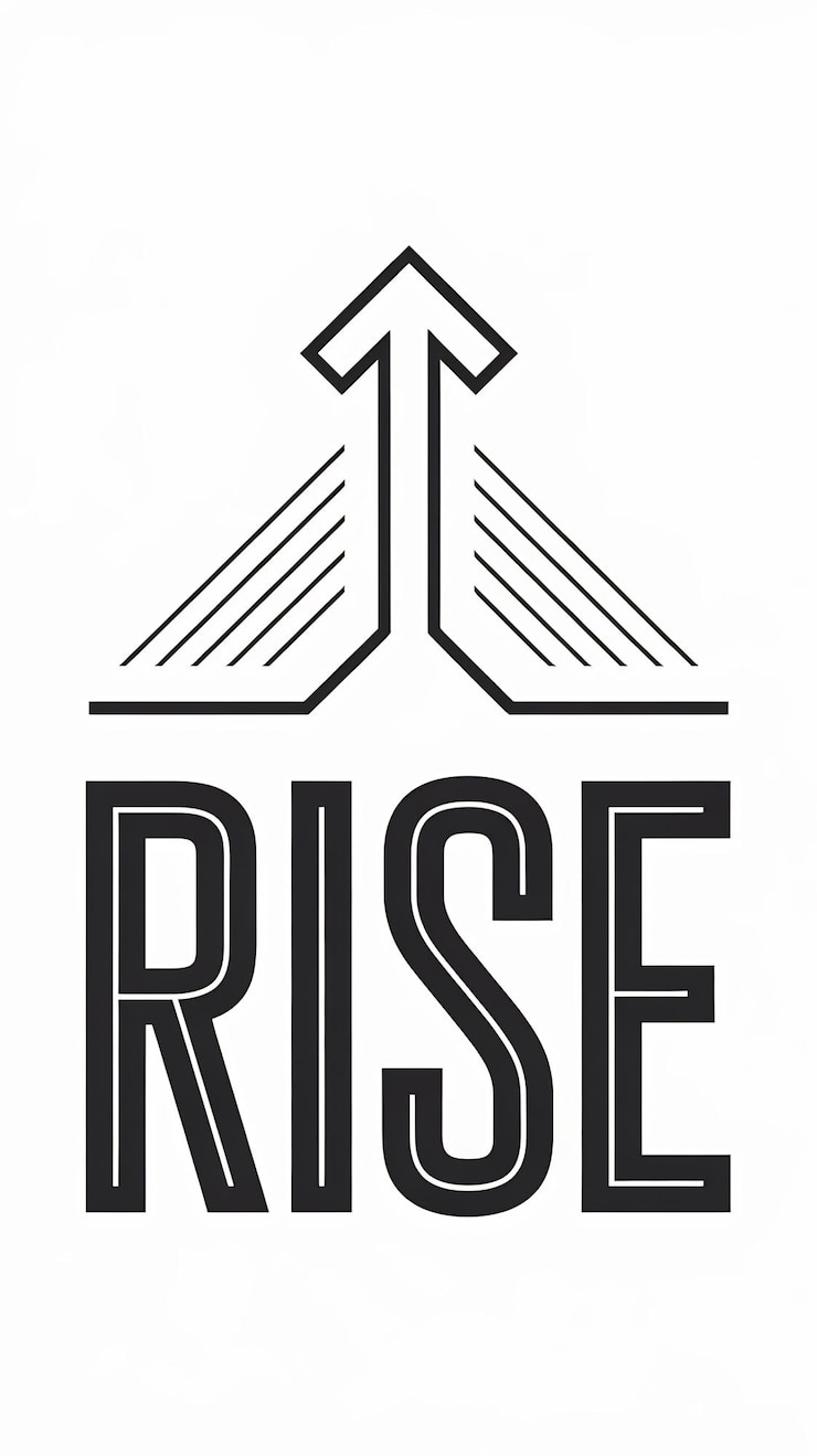 Photo pointe linéaire flèches logo design rise logo de l'entreprise
