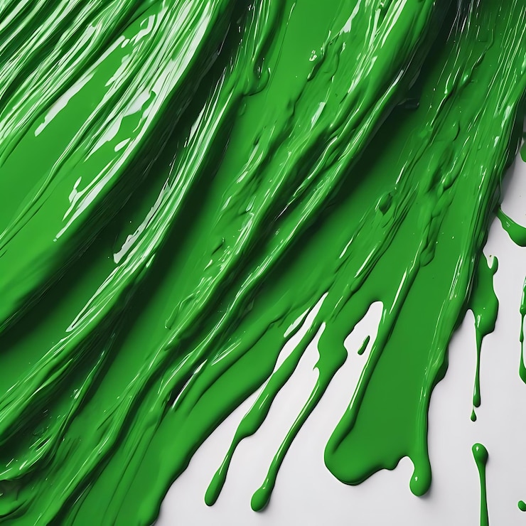 Photo pointe de peinture verte