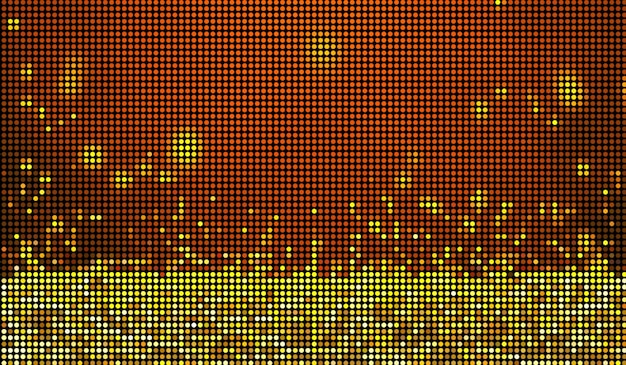 Points de demi-teintes technologie numérique abstraite orangered lumière sur fond rouge