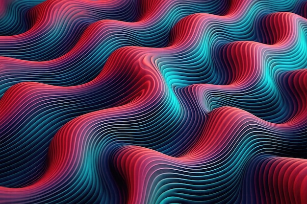 Des points dynamiques Un motif d'onde abstrait 3D fascinant Arrière-plan