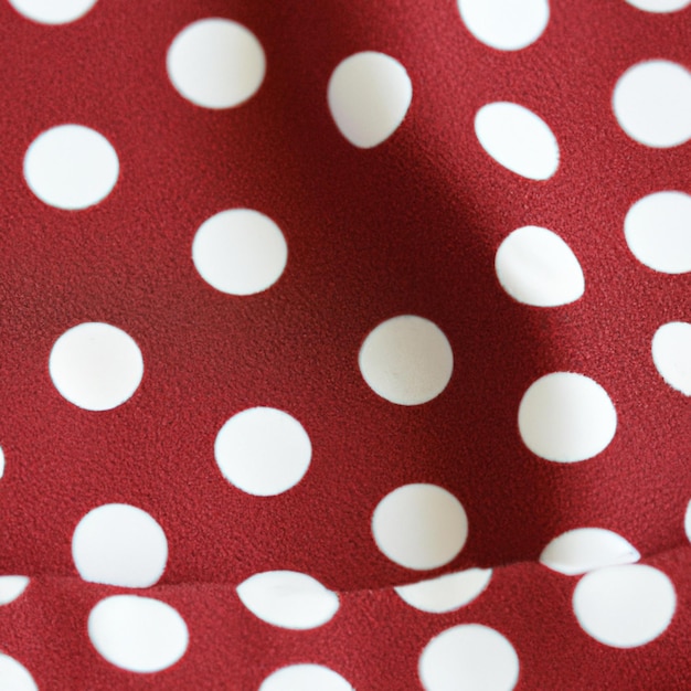 Pois blancs sur fond rouge fond de surface de tissu textile