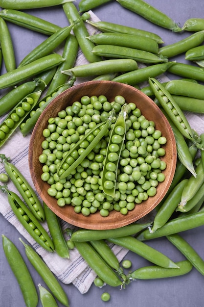 pois de légumes savoureux sains et frais