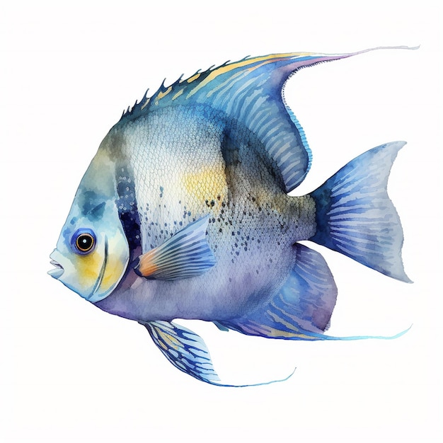 Poisson-ange aquarelle