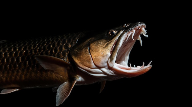 un poisson avec une bouche qui a la bouche ouverte