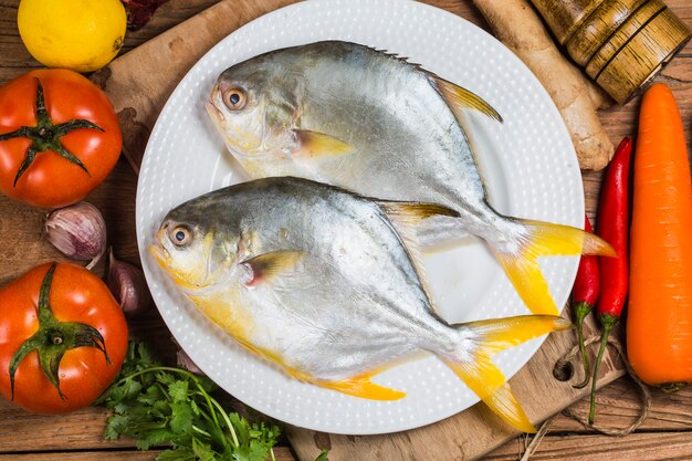 Poisson à la crème dorée