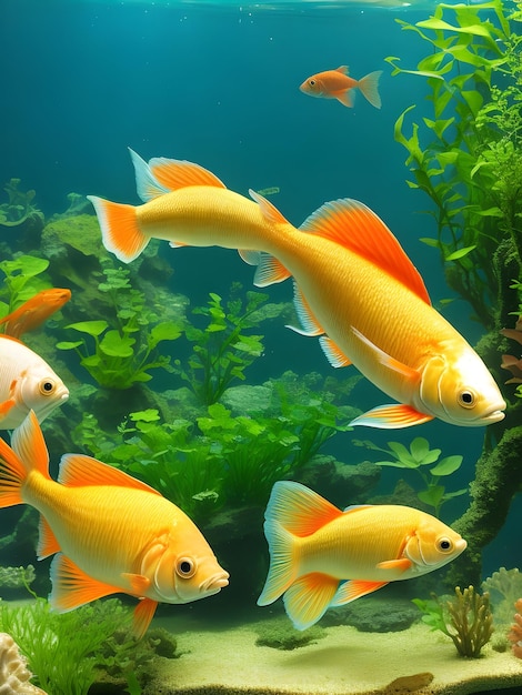 poisson dans l&#39;aquarium