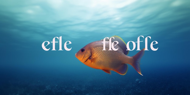 Un poisson dans l'océan avec les mots efee de l'image au-dessus.