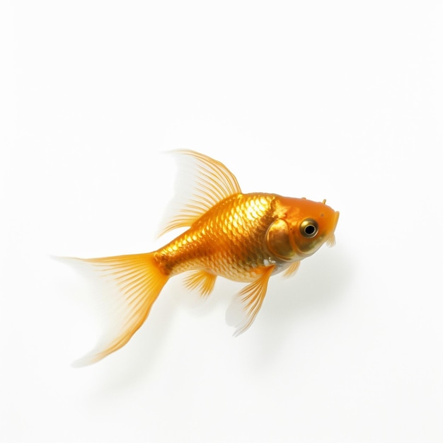 un poisson doré avec une bande blanche sur le dos