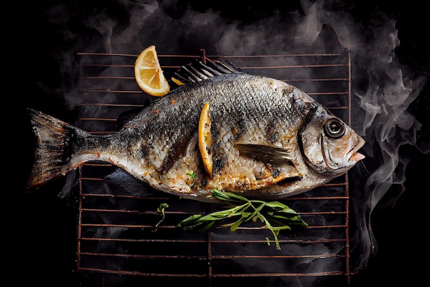 Poisson épicé grillé