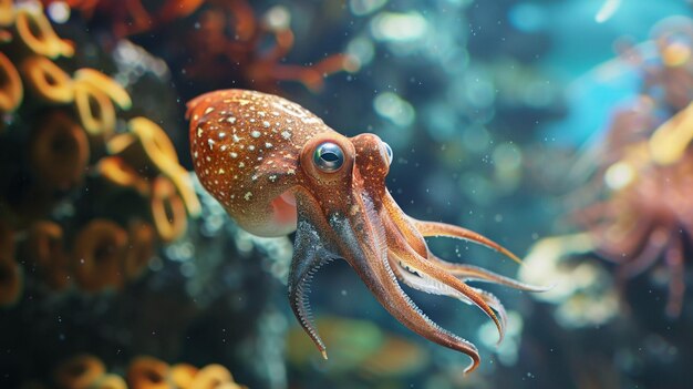 Photo un poisson avec une étiquette qui dit octopus ai généré
