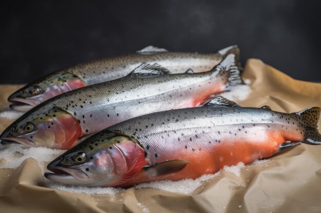 Poisson frais au four Trout au four Générer ai