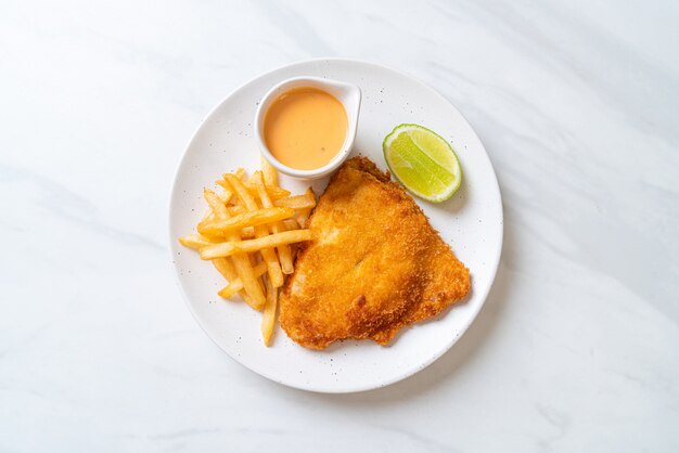 poisson frit et frites