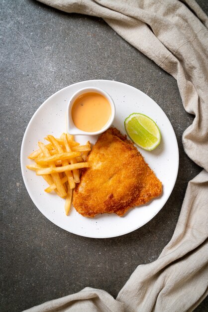 poisson frit et frites