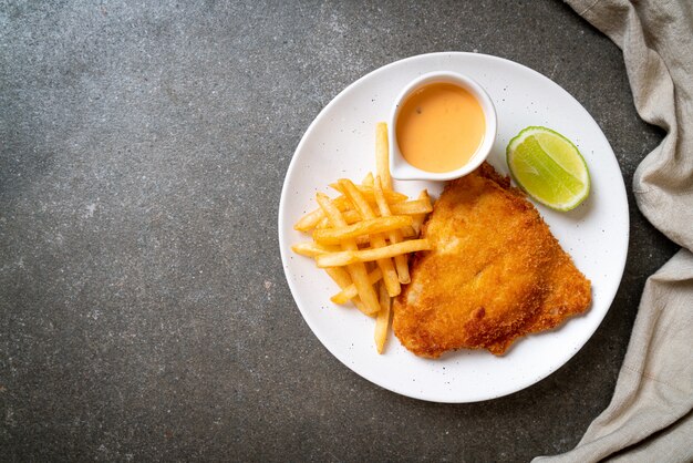 poisson frit et frites