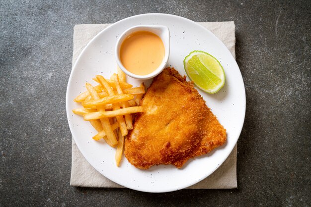 poisson frit et frites