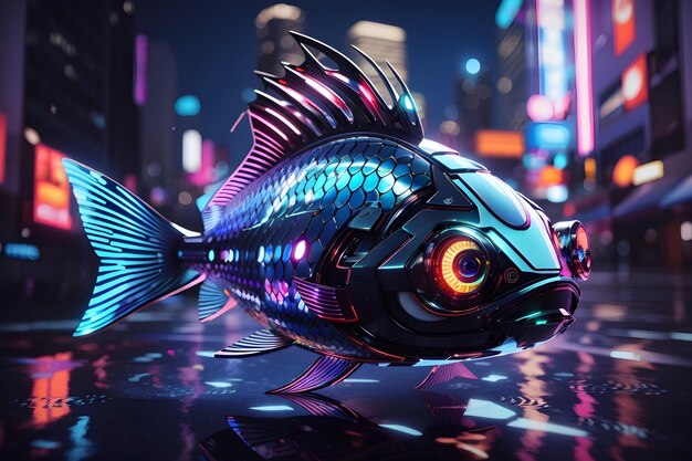 Photo poisson futuriste