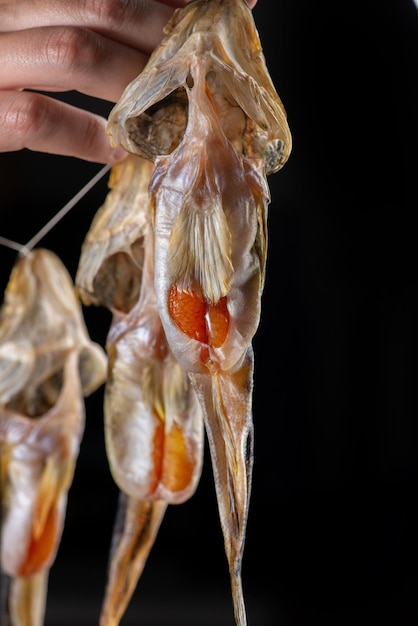 Poisson gobie séché salé Apéritif de poisson pour la bière